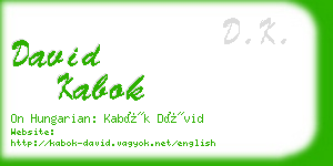 david kabok business card